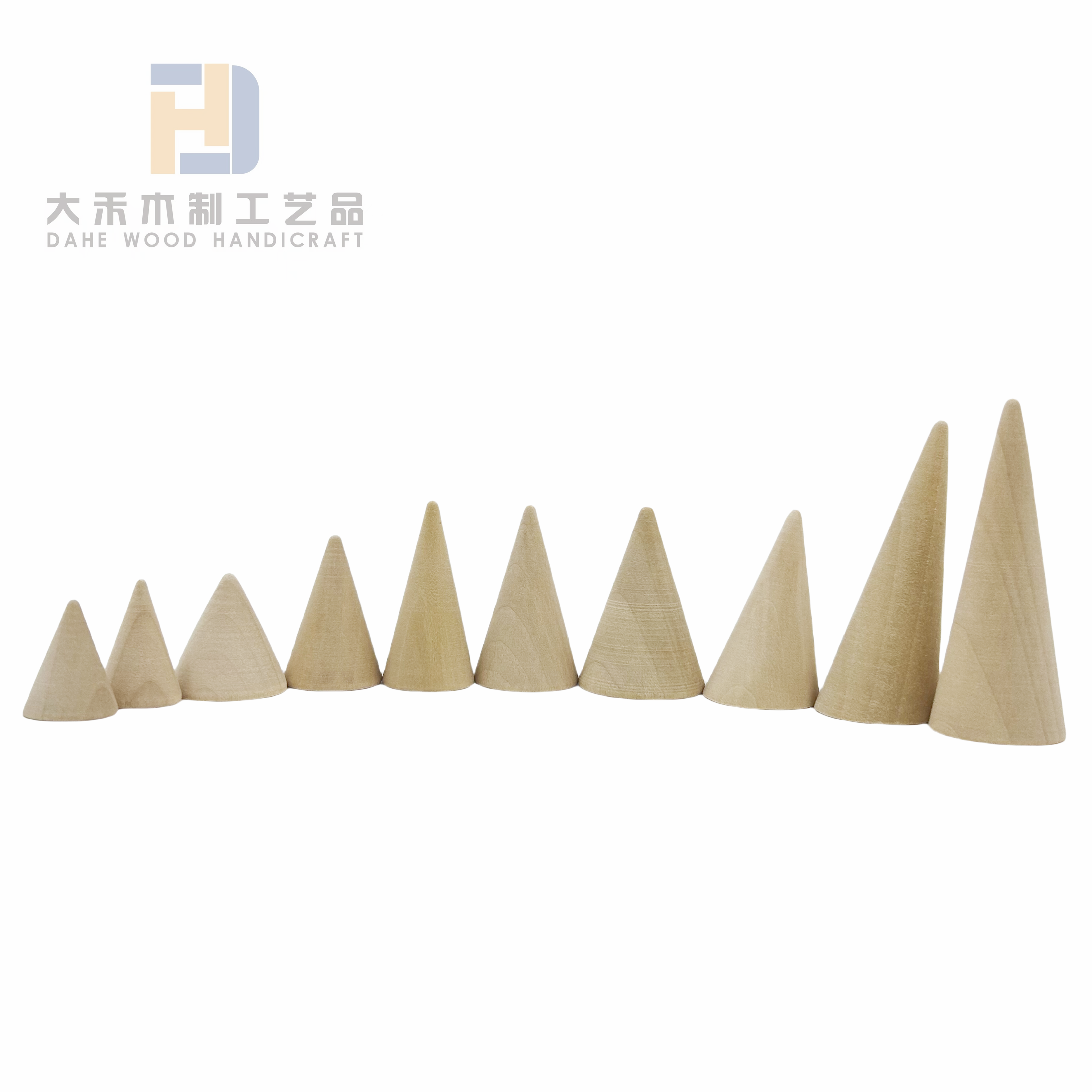 Wooden Cone Ring Holders