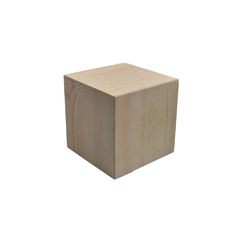 15cm Hollow Wooden Cube