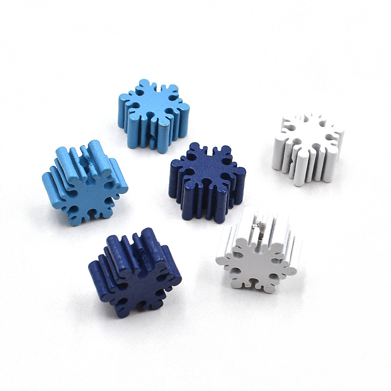 Snowflack Shape Wooden Beads