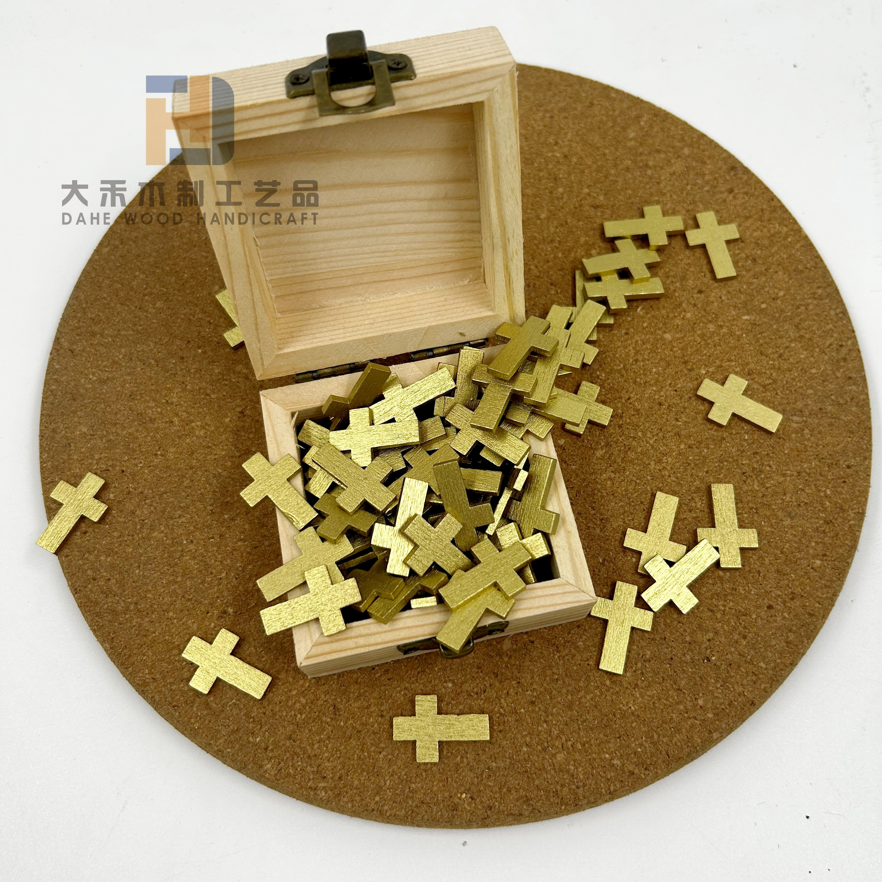 Colored Wooden Mini Cross Cutouts