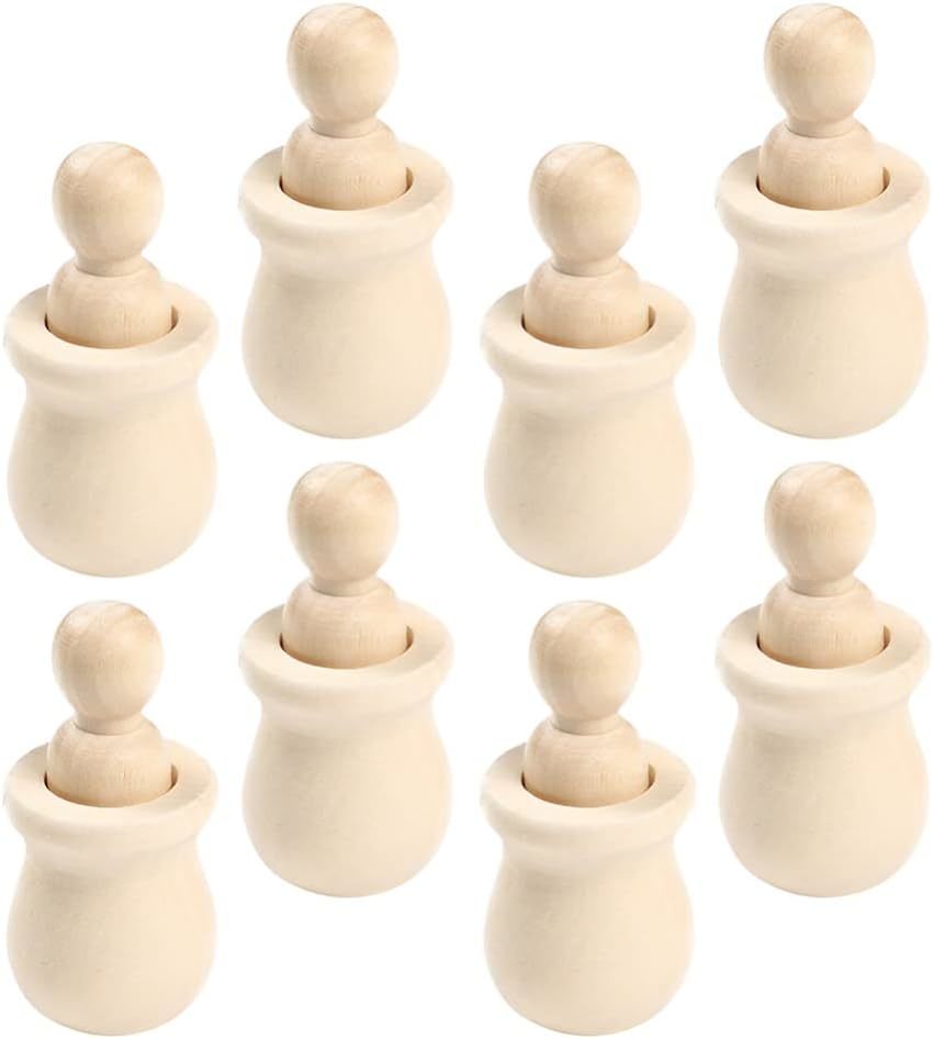 Wooden Peg Dolls With Cups