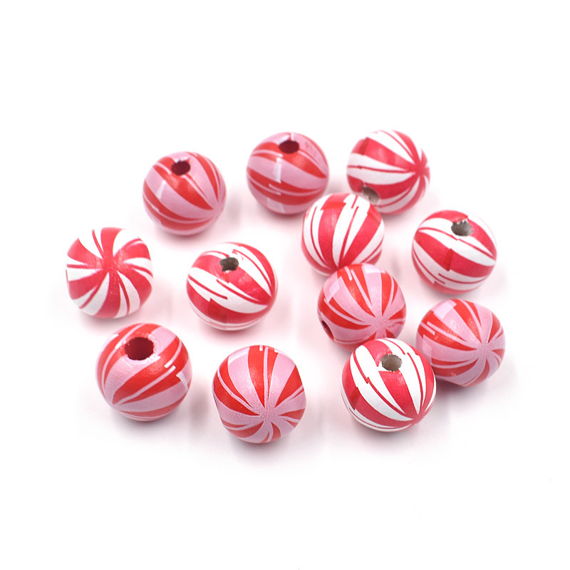 Coated Wooden Beads