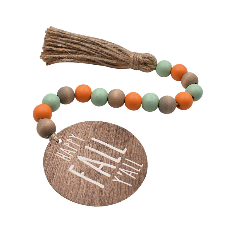 Thanksgiving Wooden Beads Garland Decor
