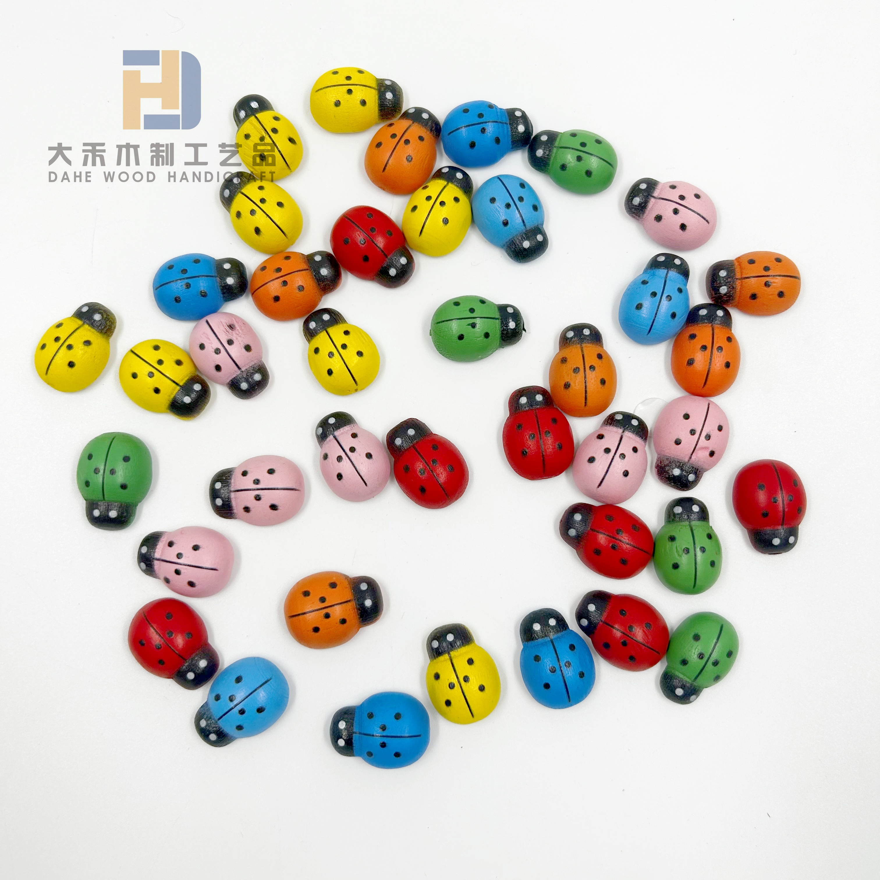 Colorful Wooden Ladybugs