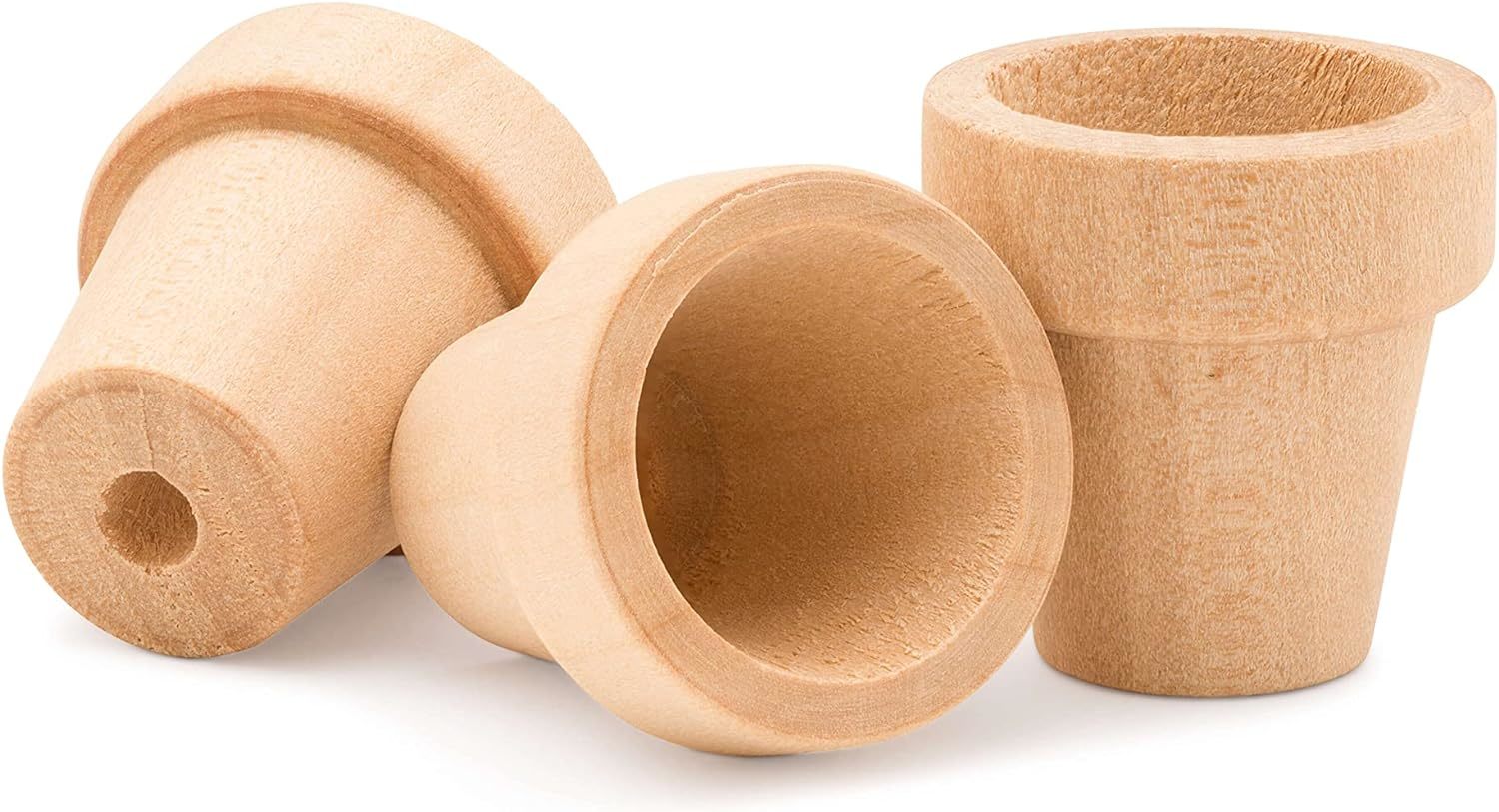 Small Wooden Flower Pot