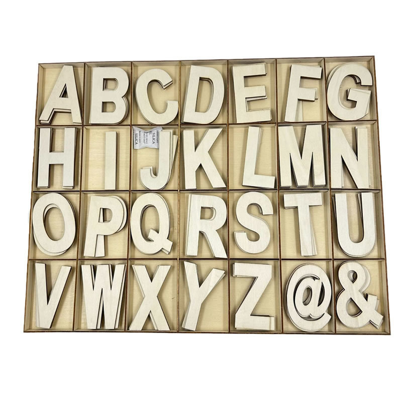 Wooden Alphabets Letters with Storage Tray