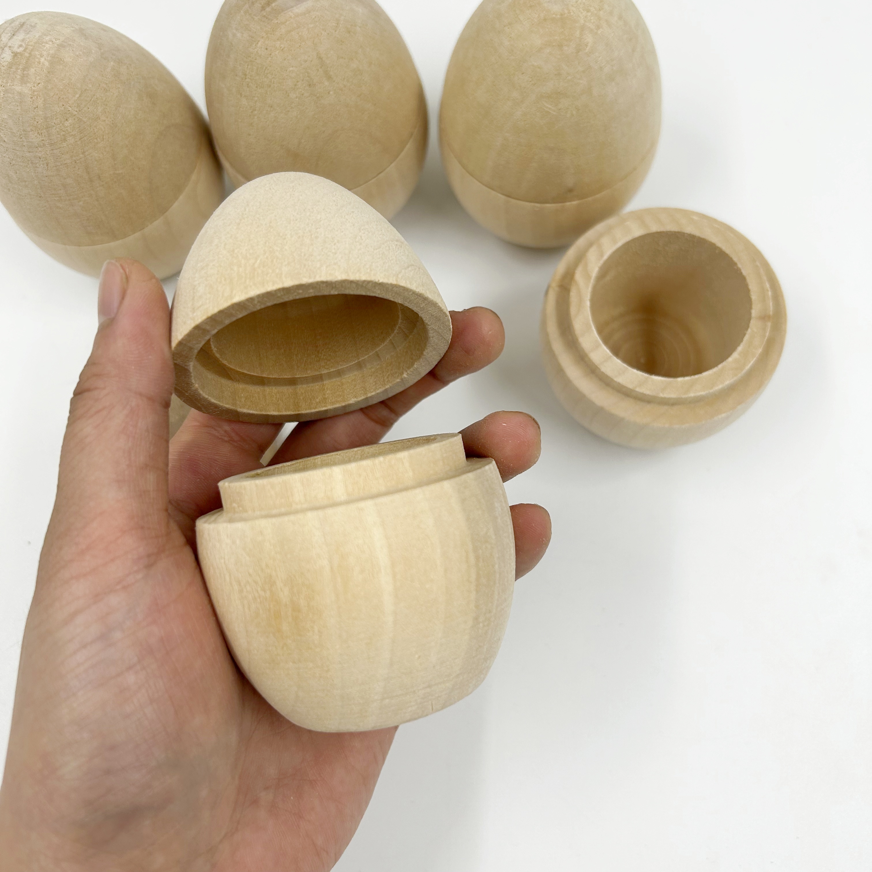 Wooden Hollow Eggs