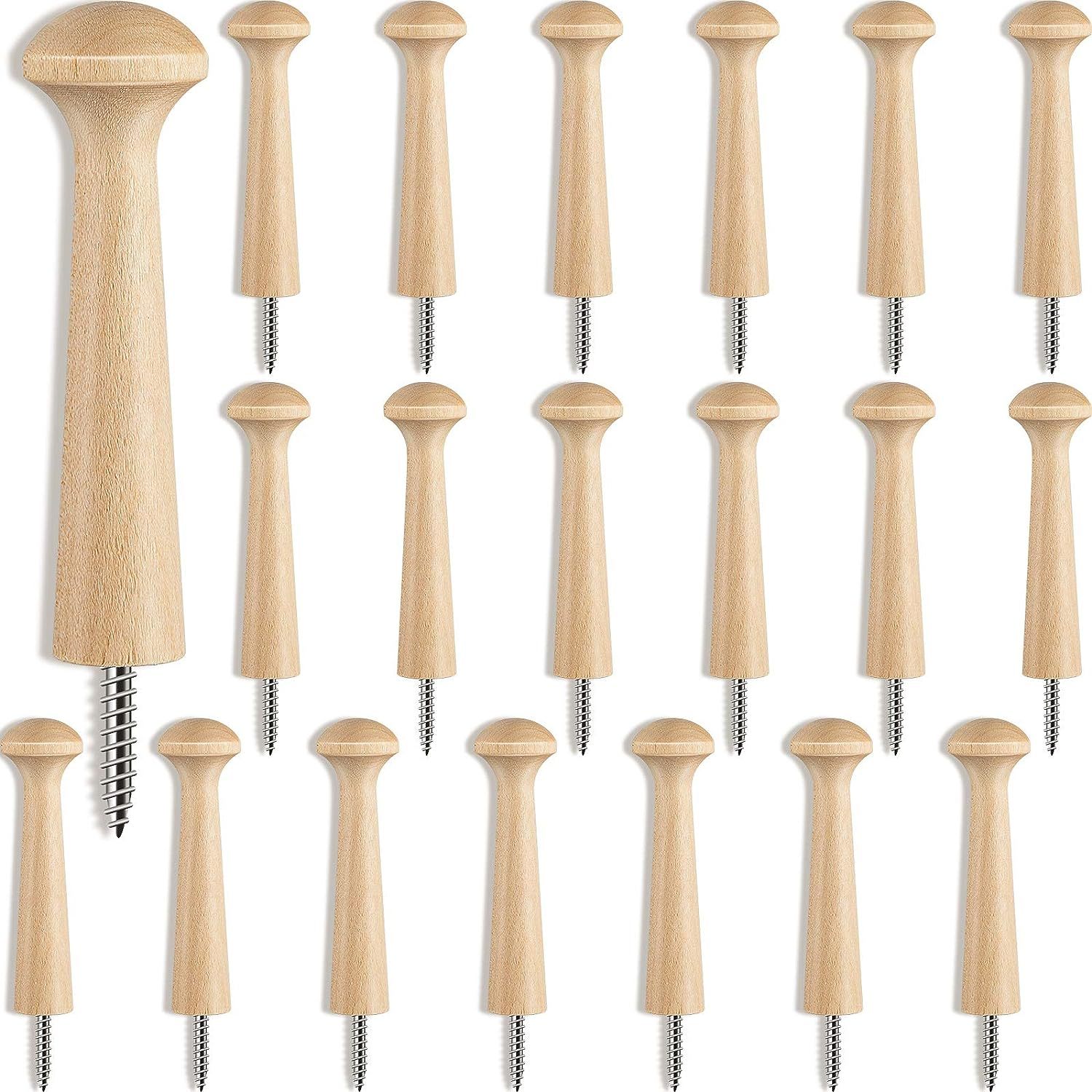 Wooden Screw-on Pegs