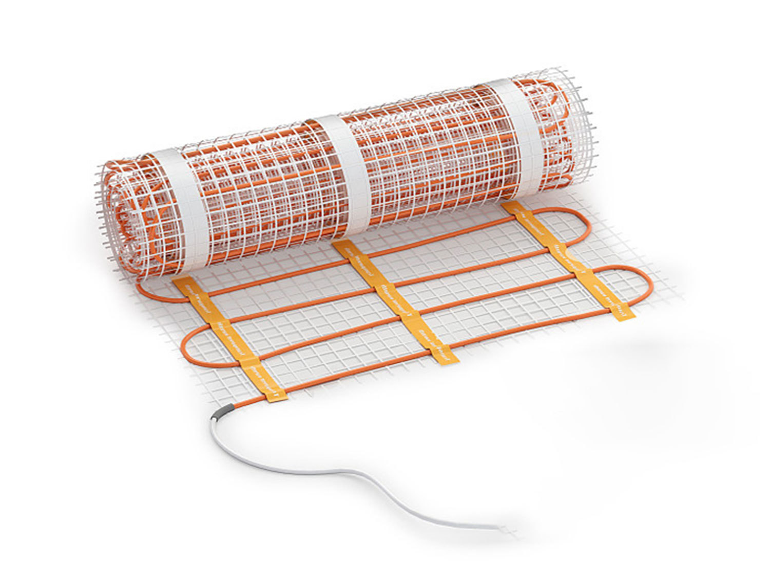 Indoors Bathroom Floor Electric Heat Cable Mat Under Tile