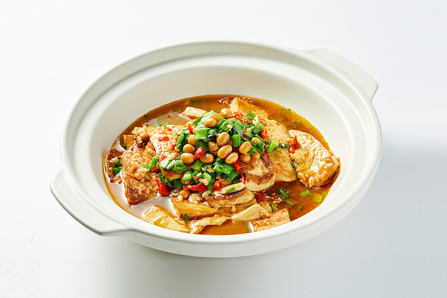 韭菜煎豆腐