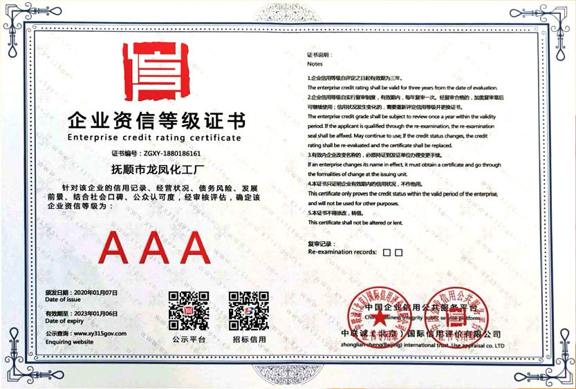 AAA Enterprise Credit Rating Certificate AAA Enterprise Credit Rating Certificate