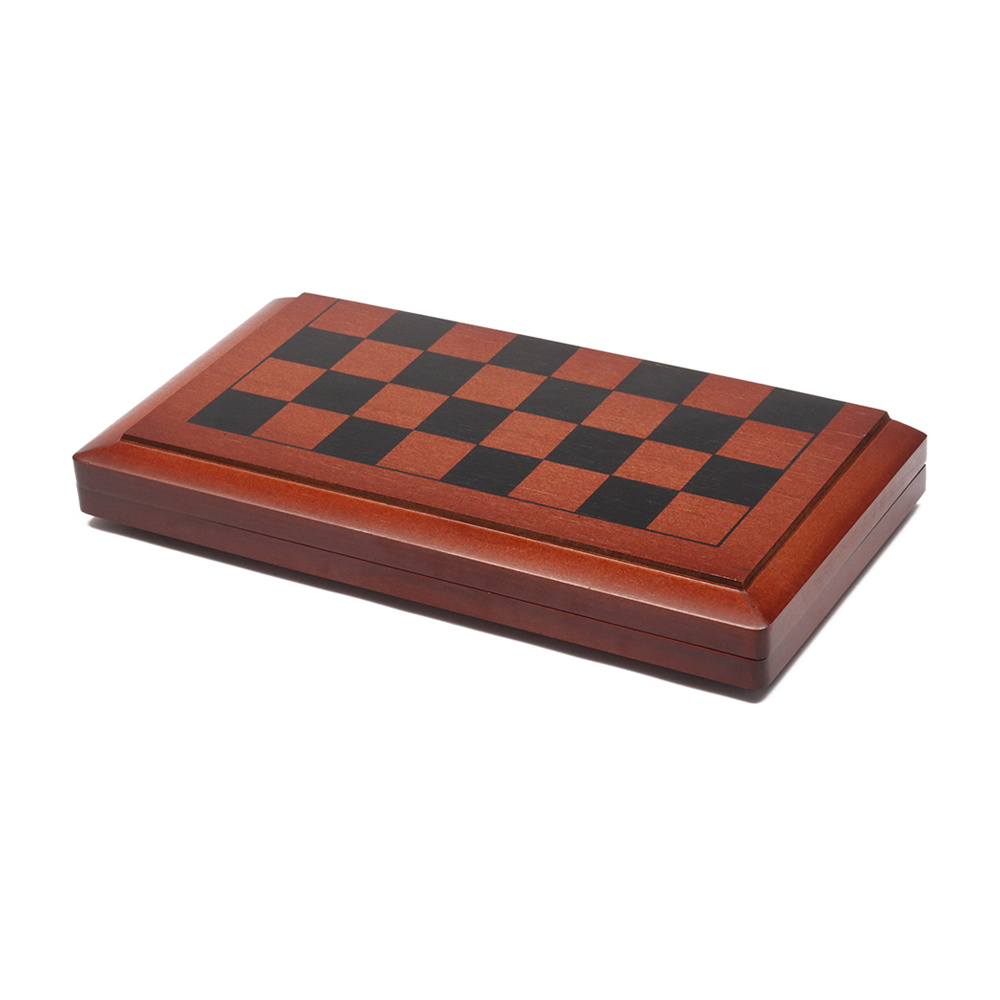 Wood Foldable Chess, Checkers & Backgammon