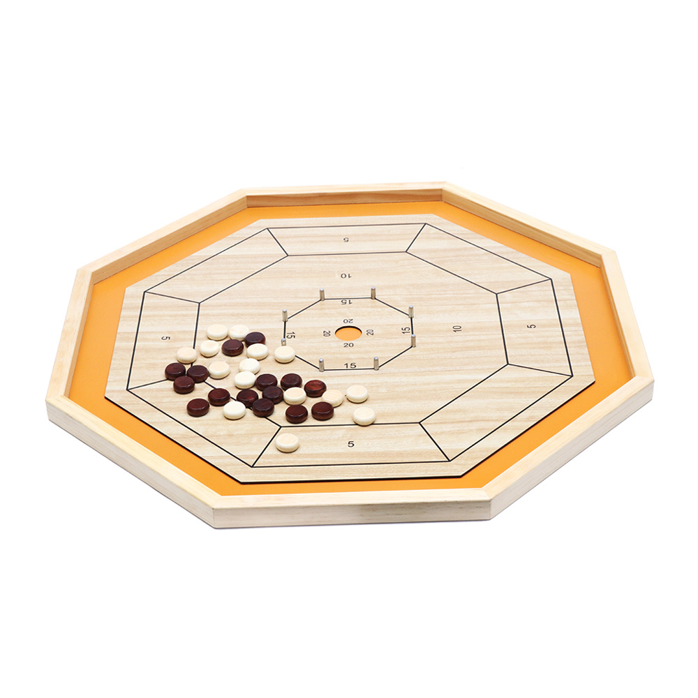 2 in 1 Crokinole Game: Crokinole & Checkers