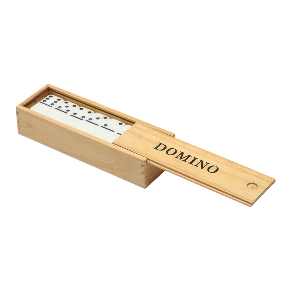 Double Six Dominoes in wood box