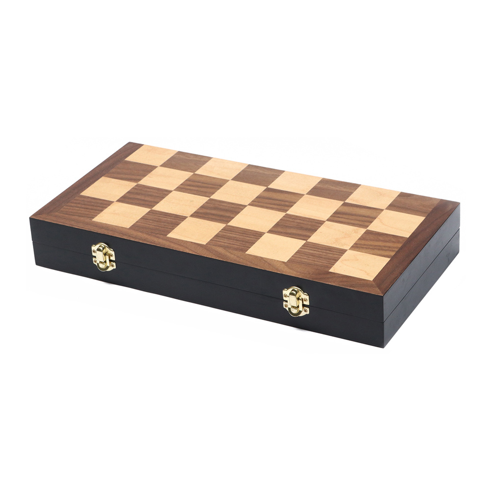 Wooden Folding Chess Set with two queens