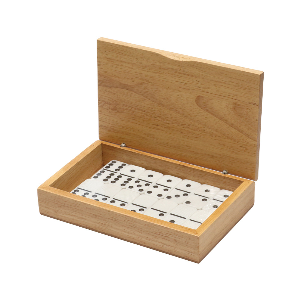 Double Six Dominoes in wood box