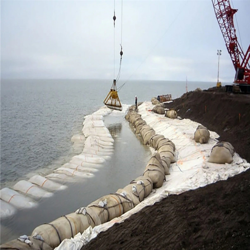Polyester Nonwoven Geotextile Sand Bag Geobag River Bank Protection