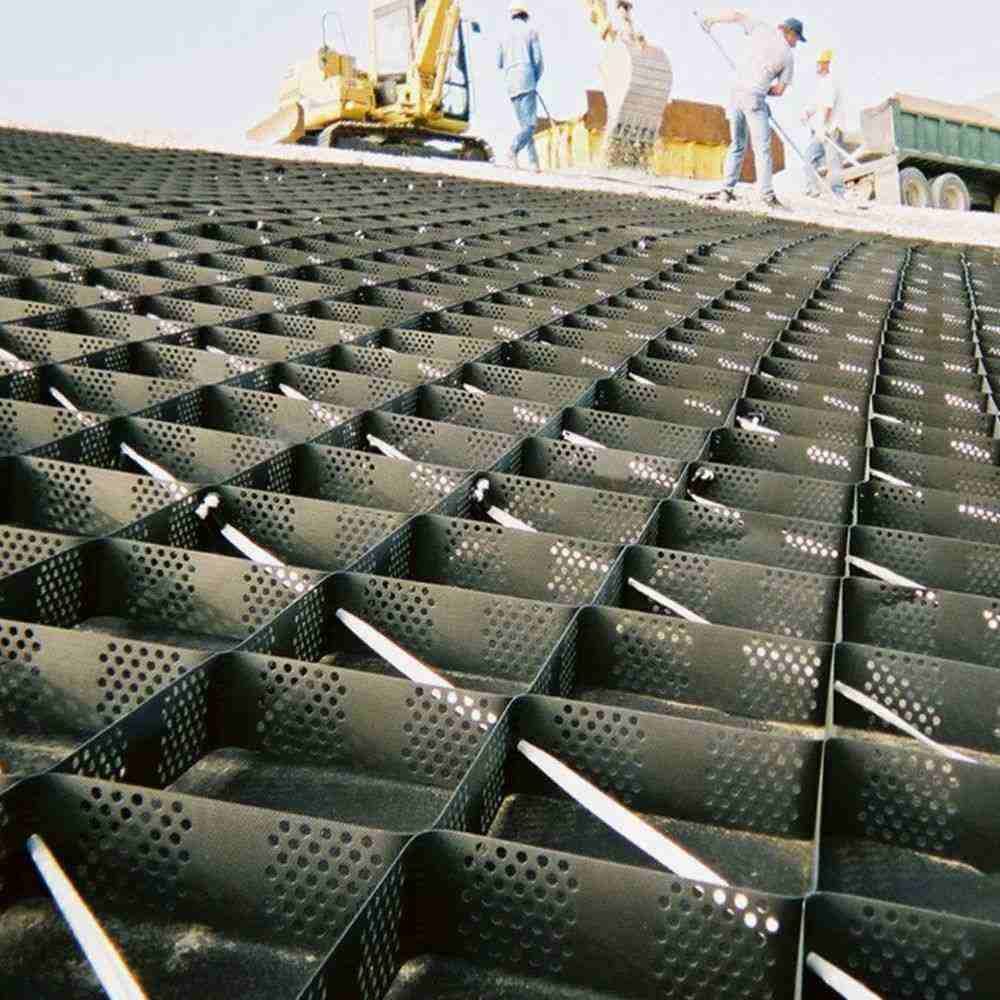 Earthwork HDPE Geocell Slope Protection / Soil Stabilization Geocell