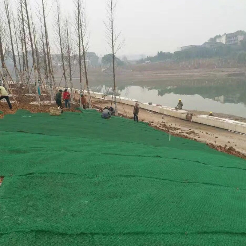Three Dimensional Geomat Vegetation Network Slope Protection