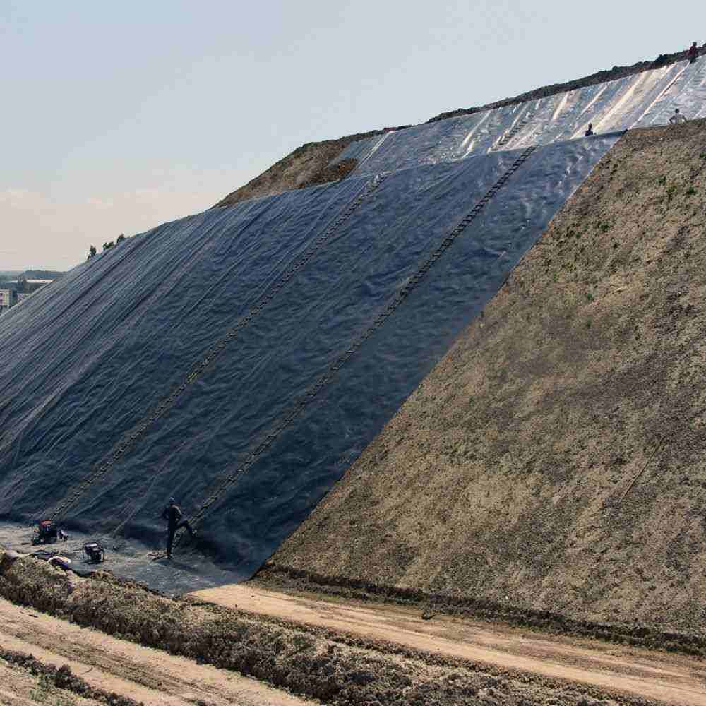 Bajo precio 0,5 mm 0,75 mm 1 mm revestimiento de presa de estanque revestimiento de presa placa de película Geotécnica de HDPE negra