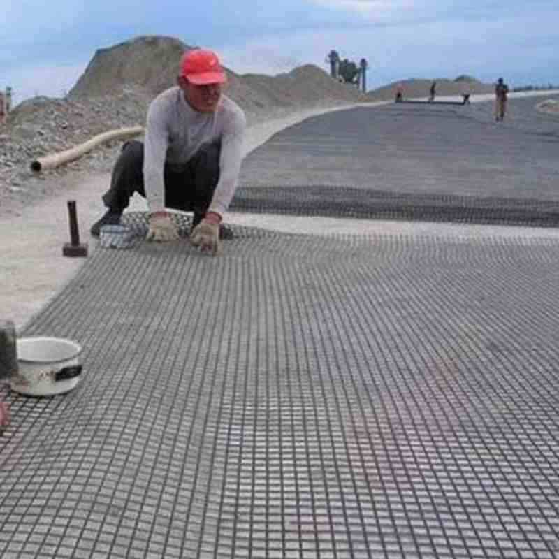 Rejilla Geotécnica de fibra de vidrio de 6 m de ancho para refuerzo de asfalto y certificación CE