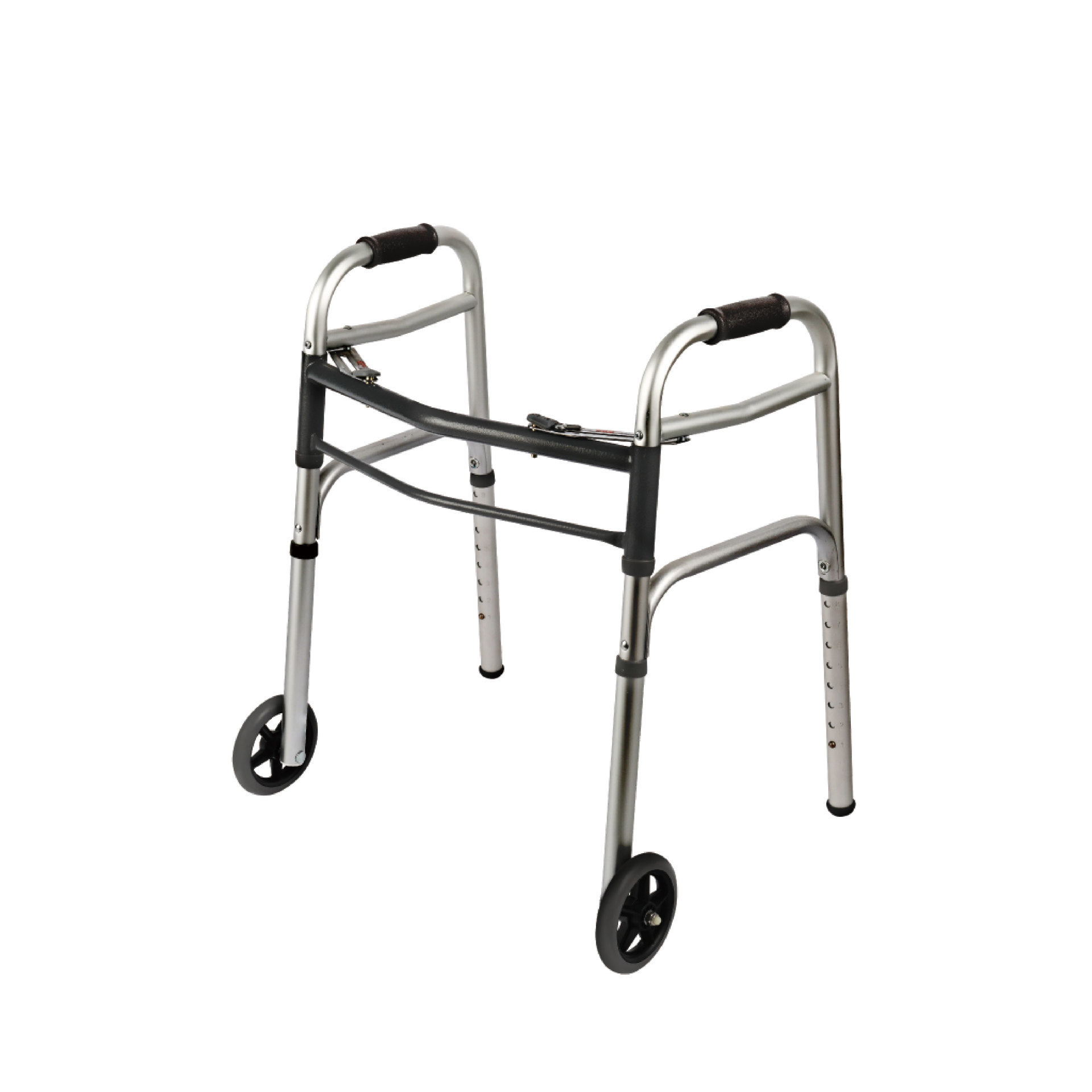 YM-C09 Children's Double-Buckle Folding Aluminum Frame Two-Wheeled Walker