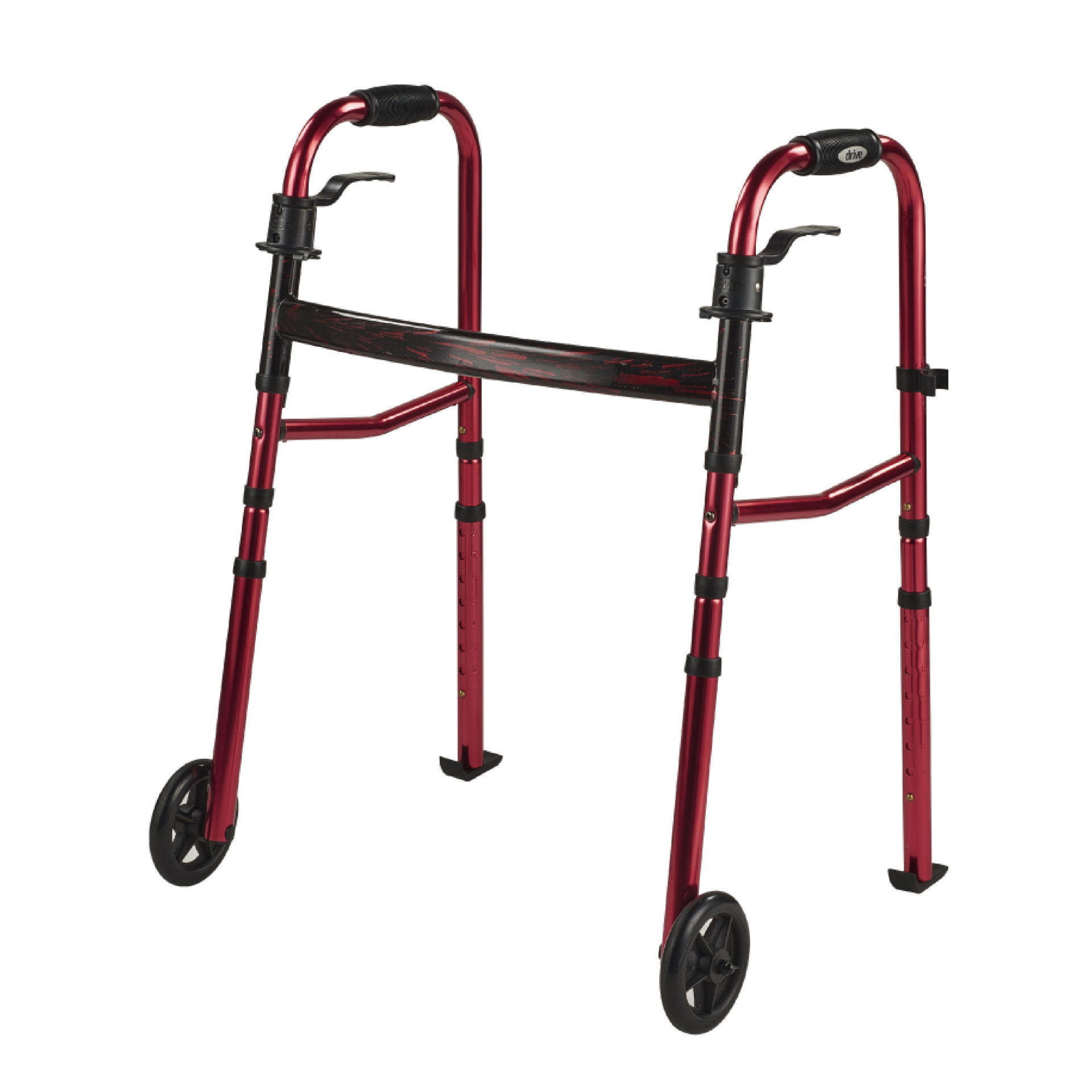 YM-C28 Pull-up Folding Aluminum Two-Wheeled Walker