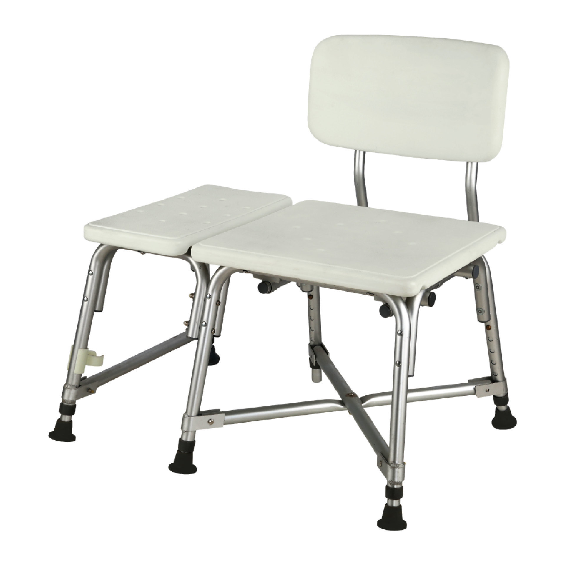 YM-F17 Two-piece seat with medium backrest and heavy-duty aluminum shower chair