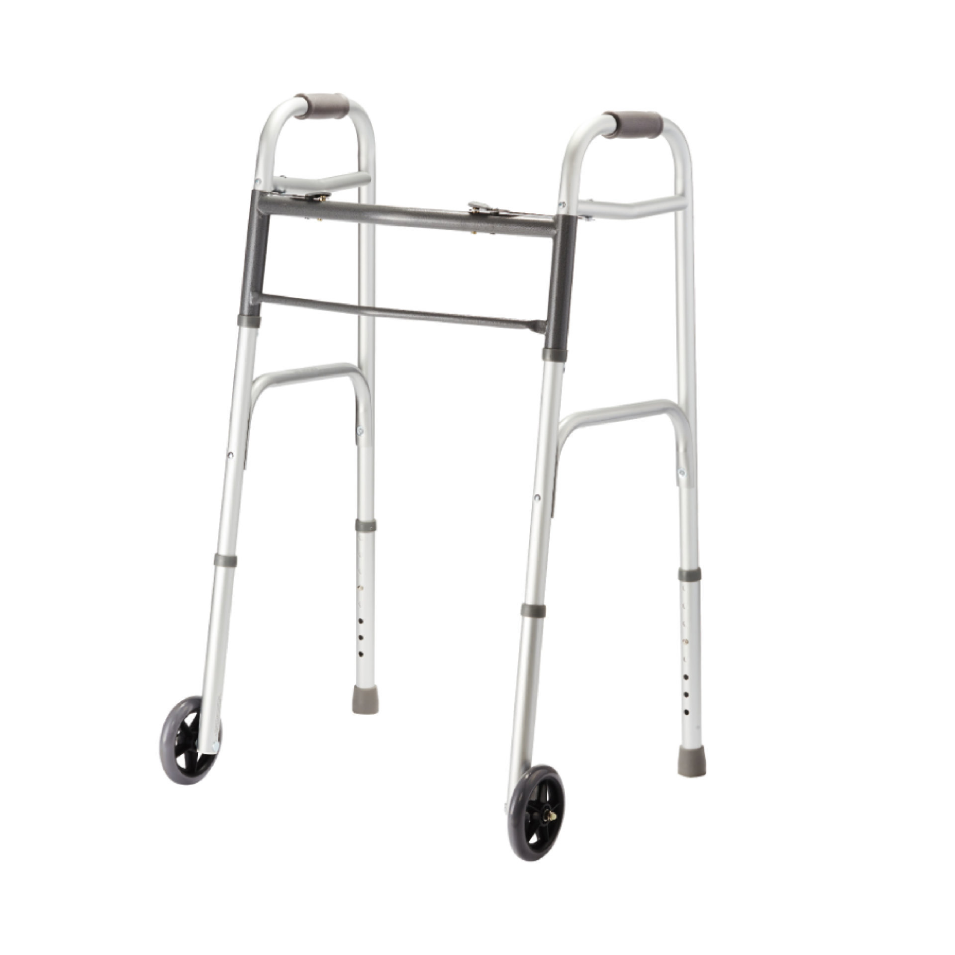YM-C06 Double-buckle folding aluminum frame two-wheeled walker
