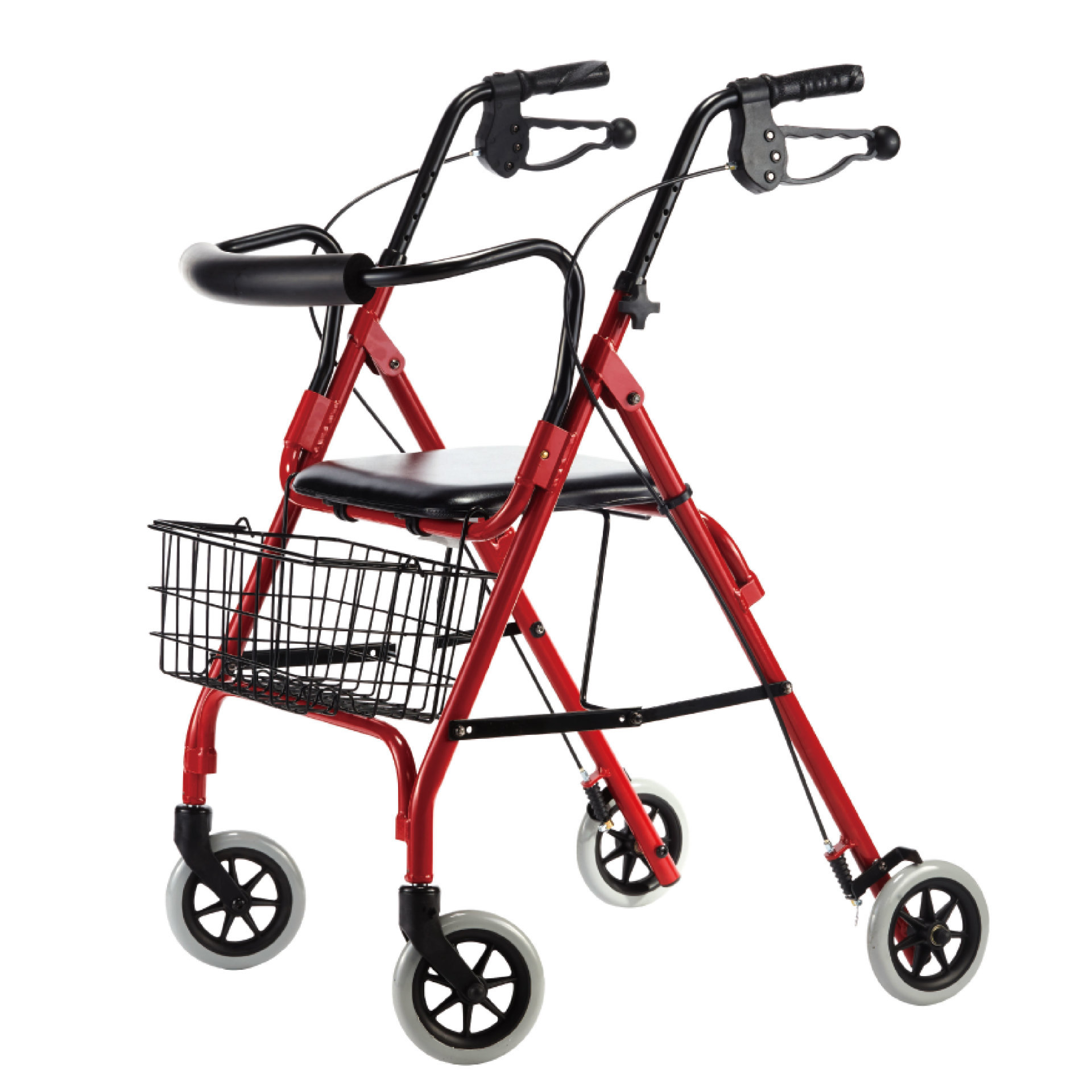 YM-B11 6-inch wheel aluminum four-wheeled walker