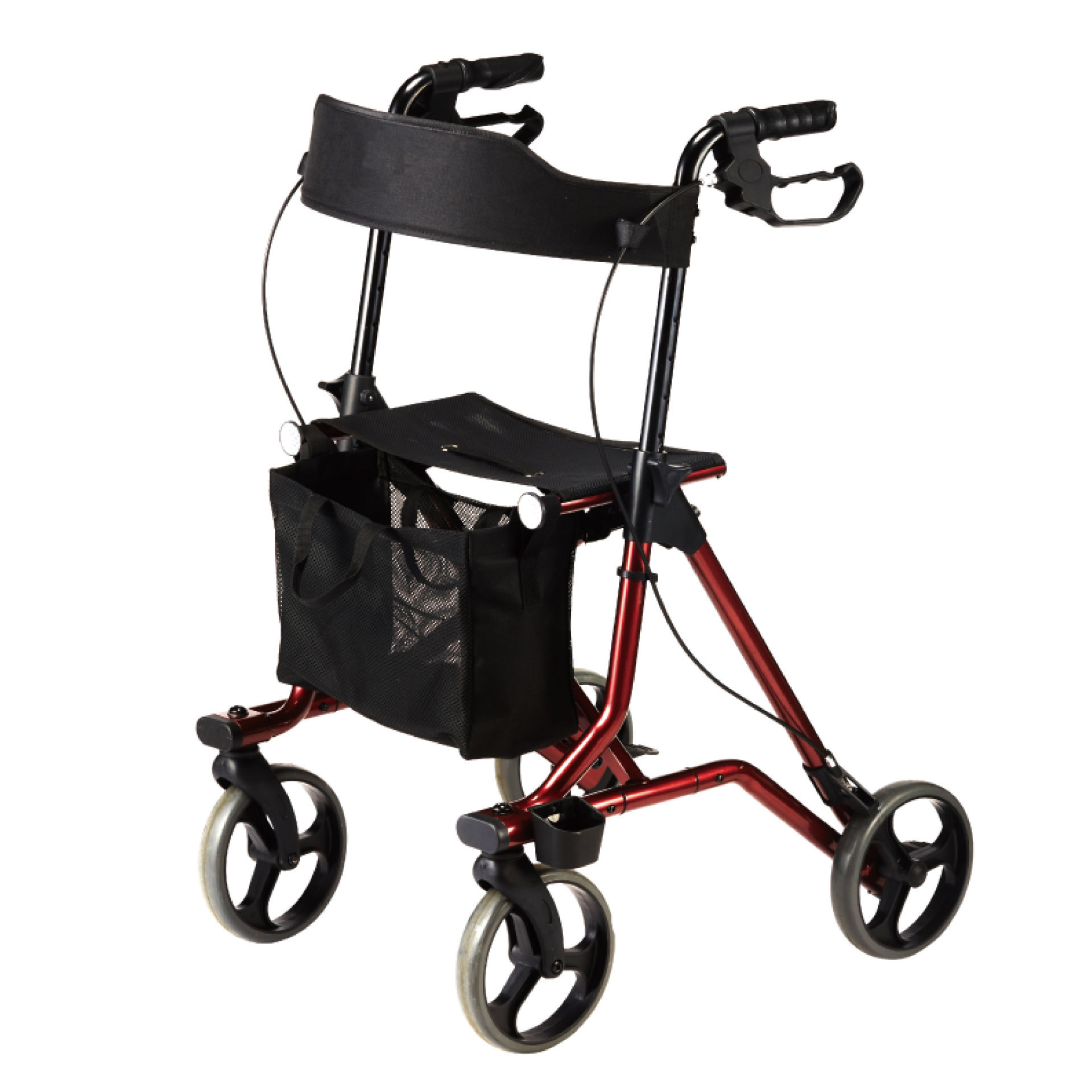 YM-B21 8-inch wheel aluminum four-wheeled walker