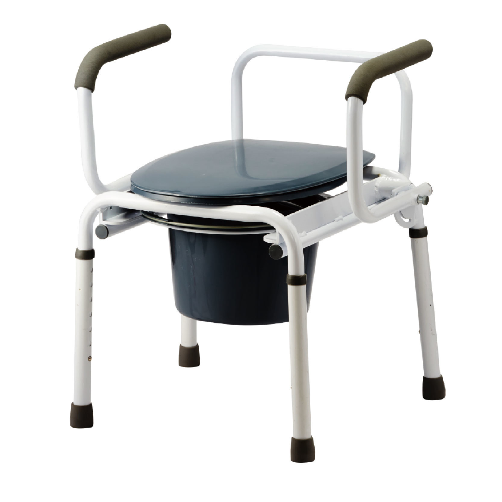 YM-G13 Rotating Armrest Steel Pipe Toilet Chair