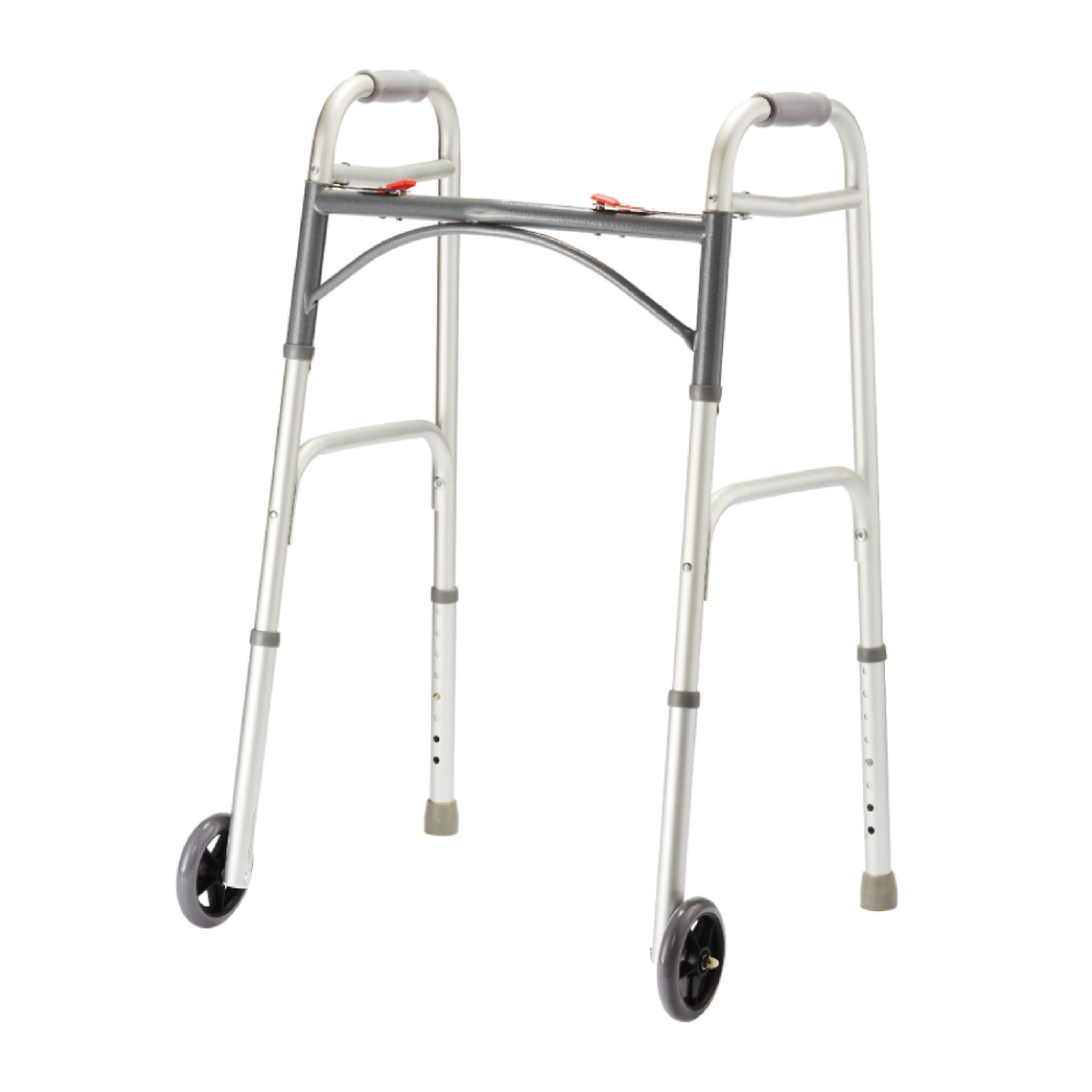 YM-C12 Double-buckle Folding Aluminum Frame Two-wheeled Walker