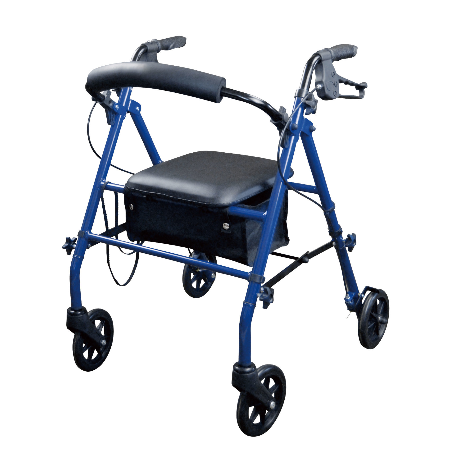 YM-B01 6-inch wheel KD-type steel four-wheeled walker