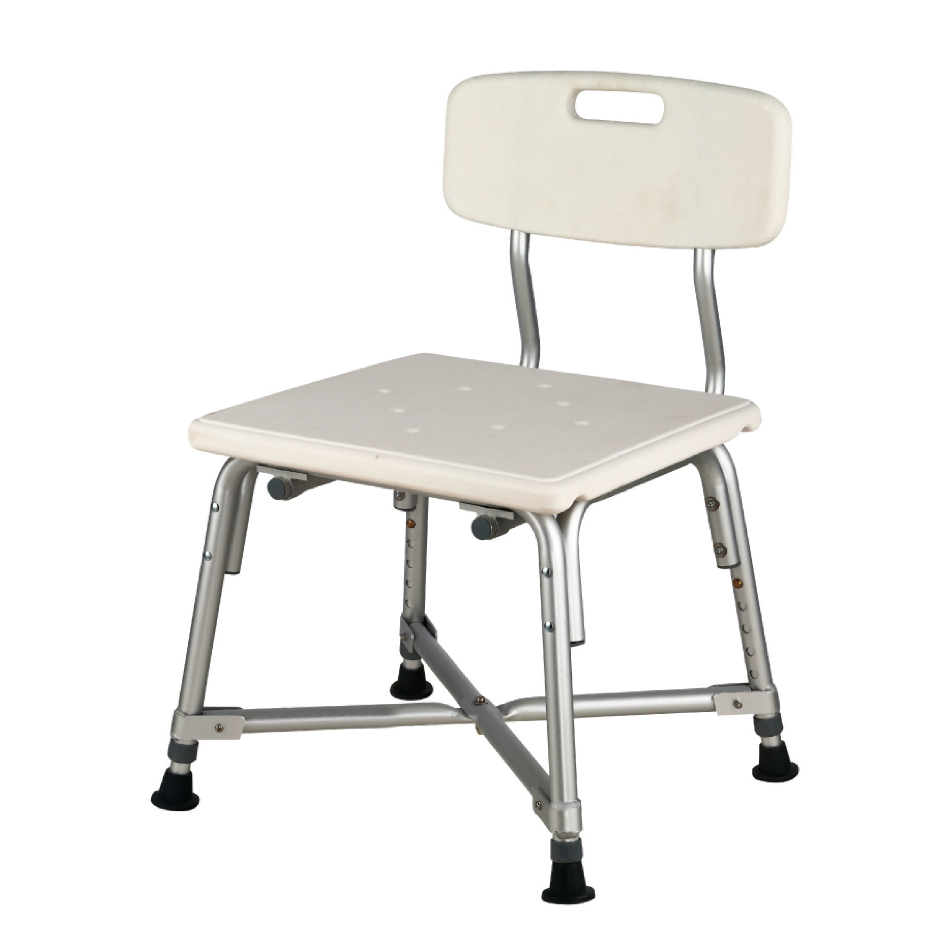 YM-F11 Heavy-duty aluminum shower chair with backrest and square seat
