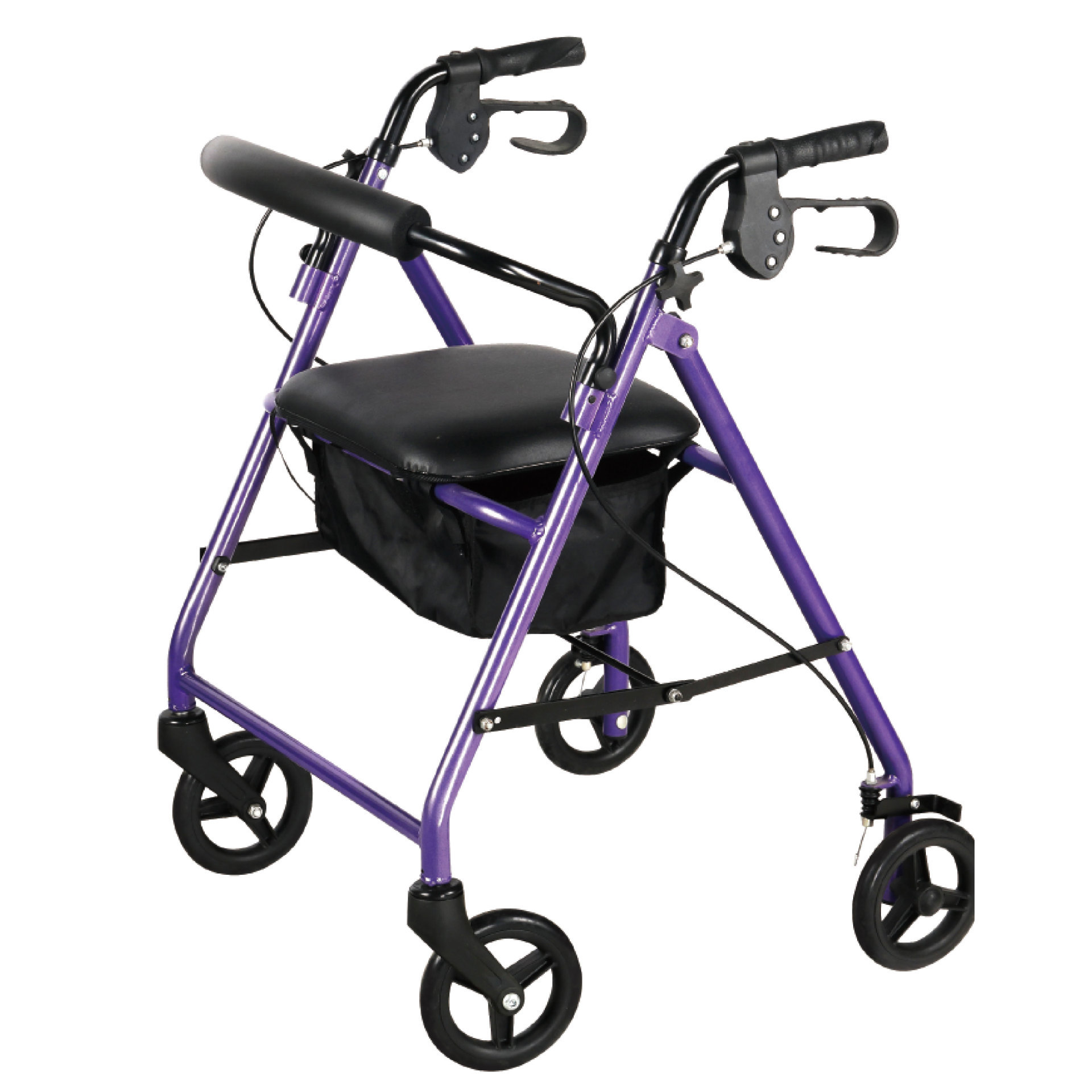 YM-B15 6-inch wheel aluminum four-wheeled walker