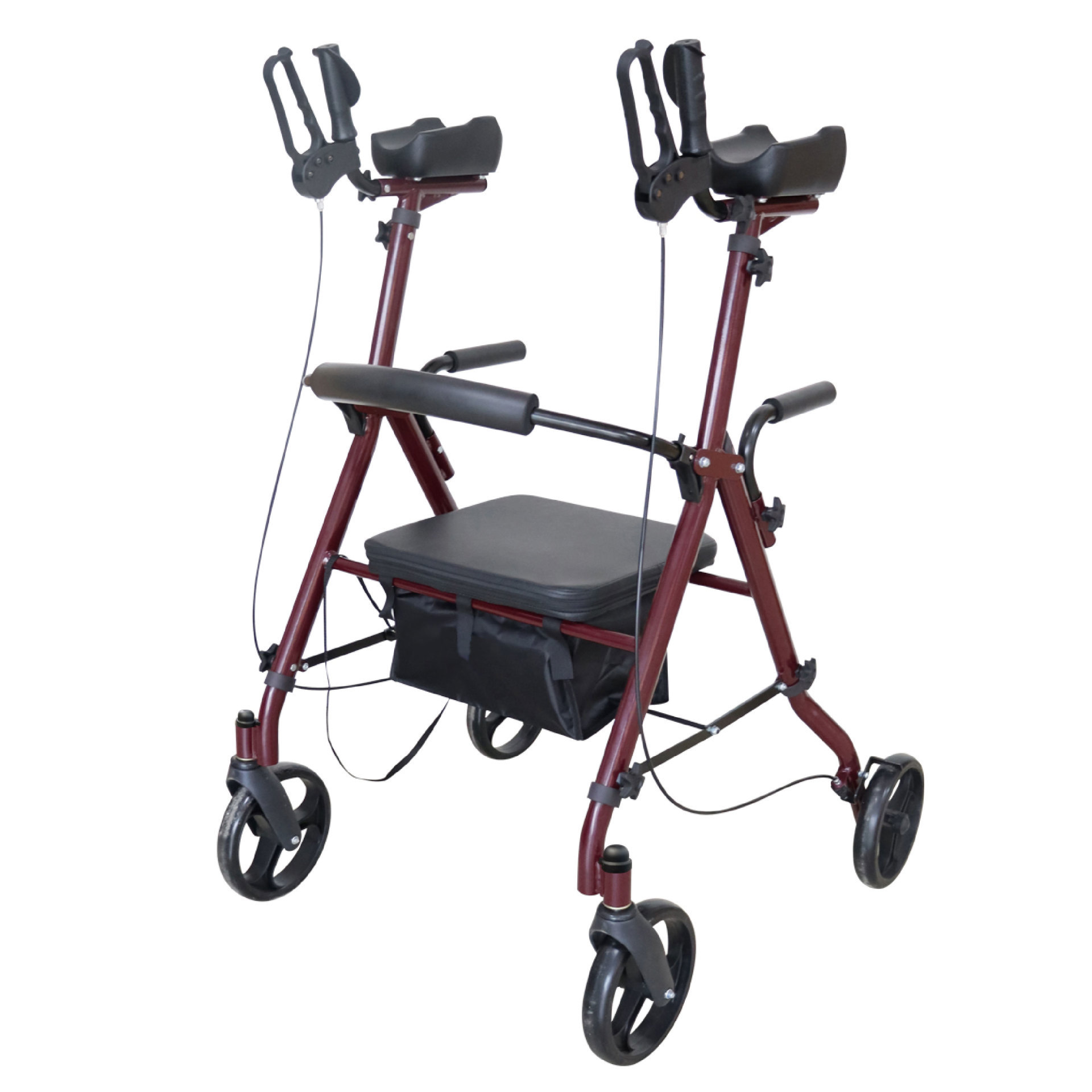 YM-B20 7.3-inch wheeled, hand-held, steel four-wheeled walker