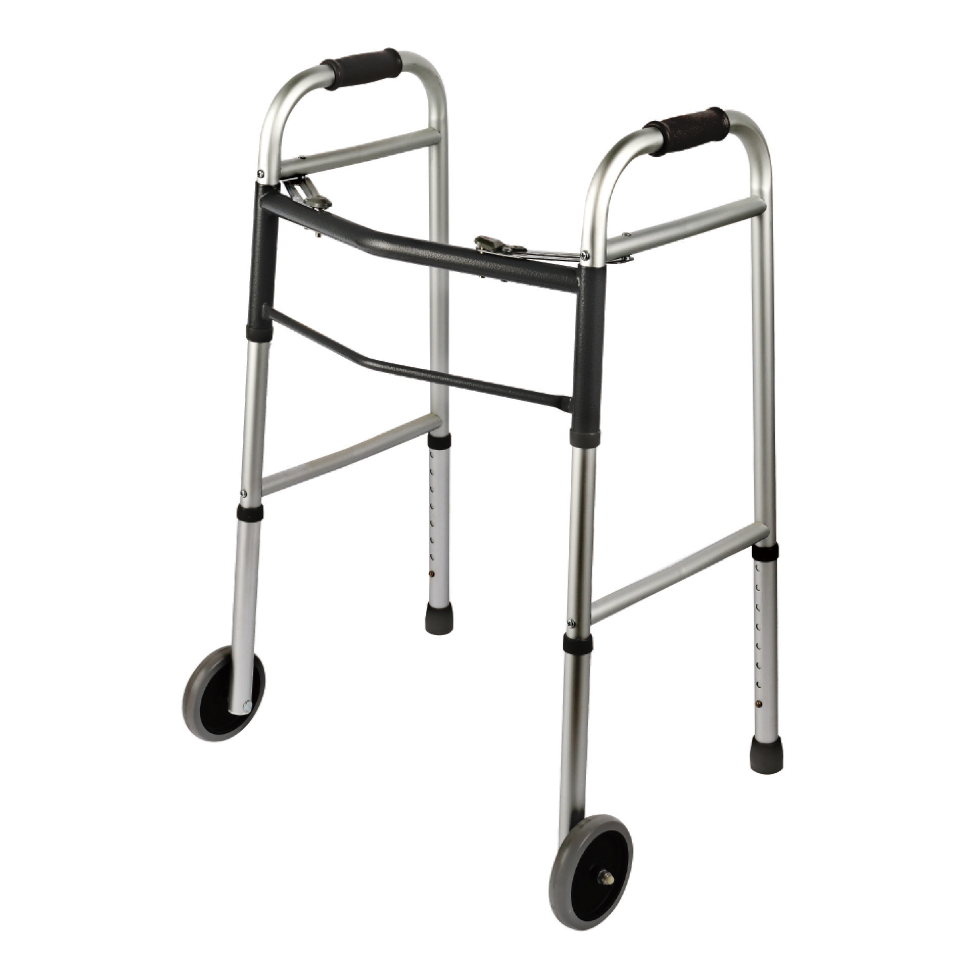 YM-C11 Double-buckle Folding Aluminum Frame Two-wheeled Walker