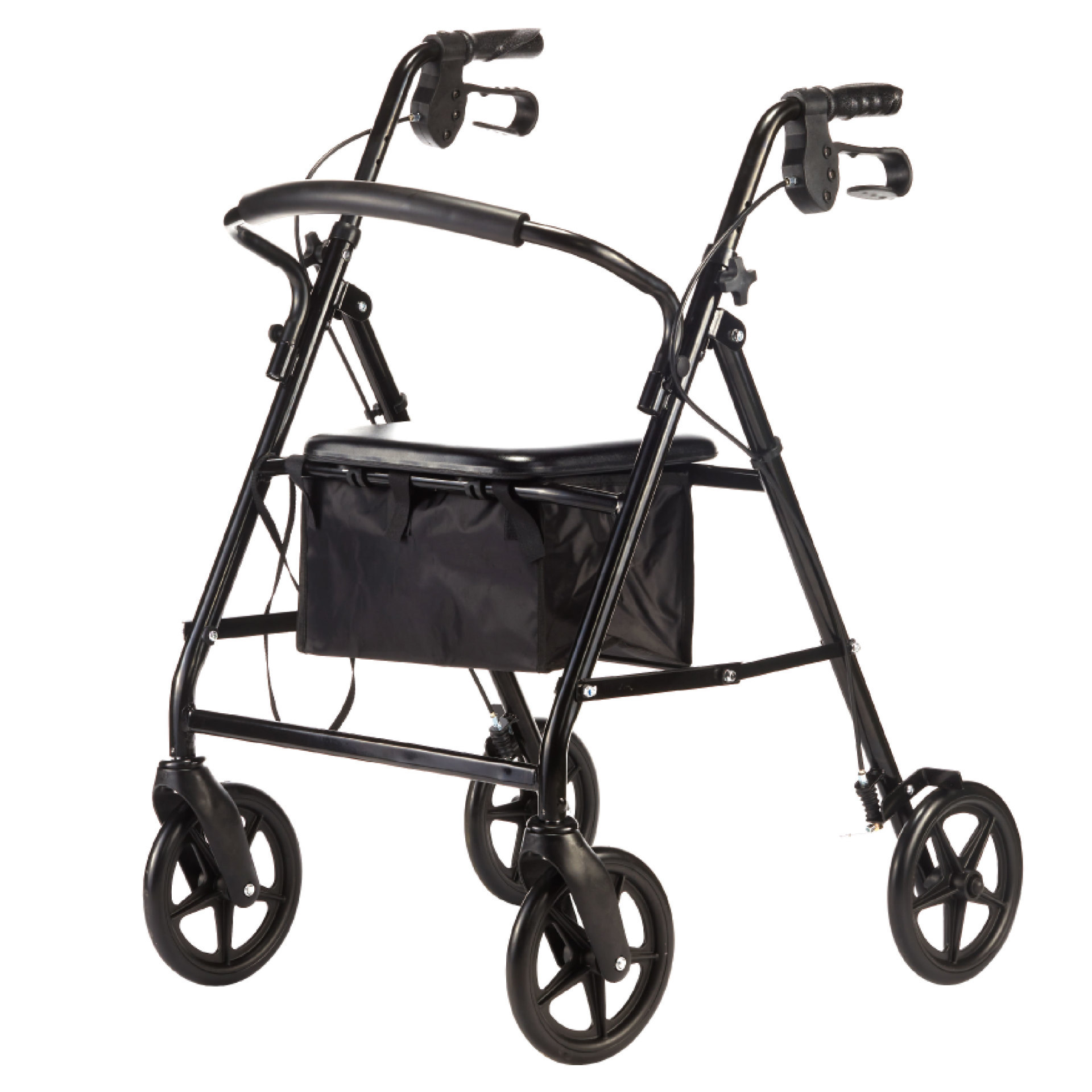 YM-B14 8-inch wheeled aluminum quad walker