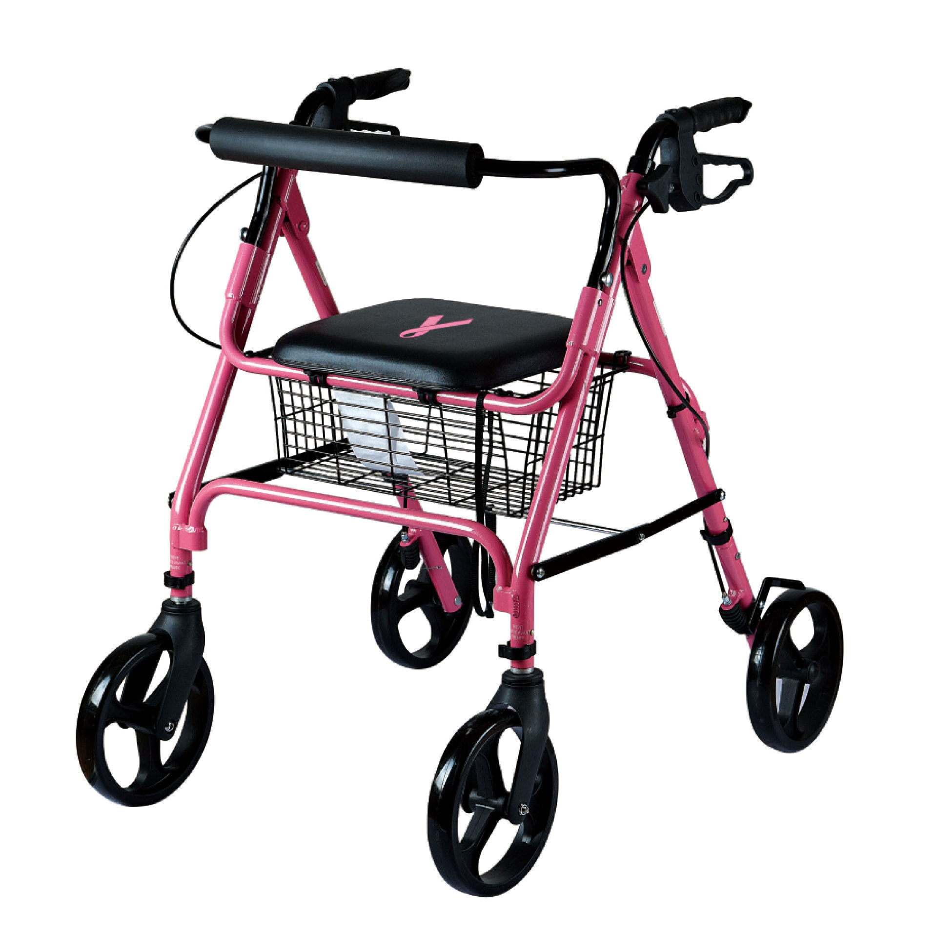 YM-B12 8-inch wheel aluminum four-wheeled walker