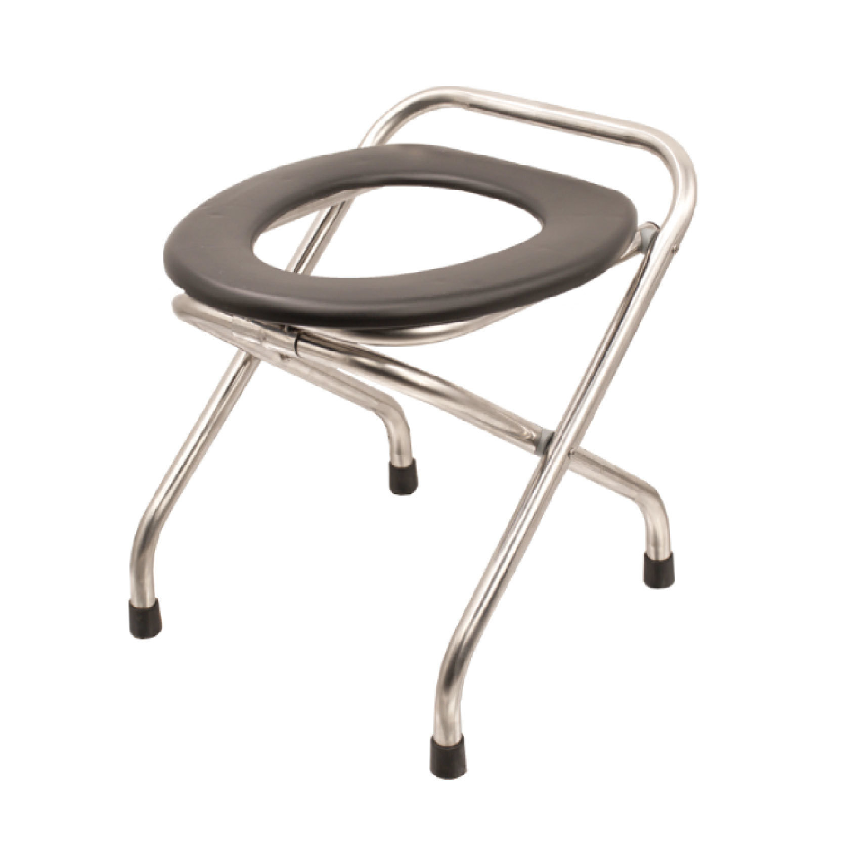 YM-G34 Steel Pipe Folding Commode Chair