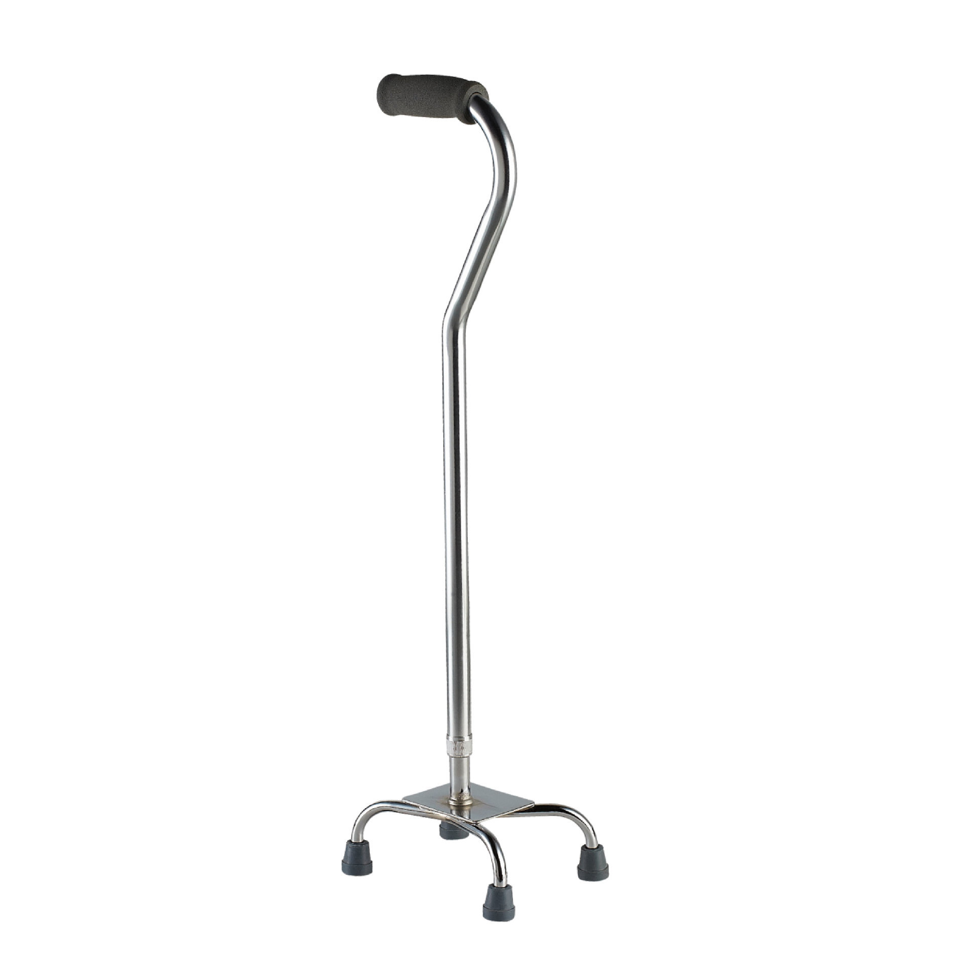 YM-E09 four-legged base foam grip question mark shaped aluminum cane