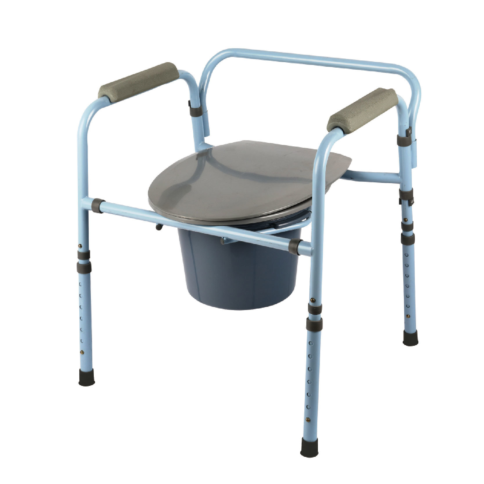 YM-G05 Steel Pipe Folding Commode Chair
