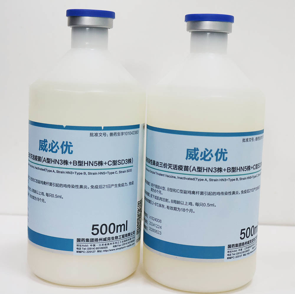 雞傳染性鼻炎三價(jià)滅活疫苗(A型HN3株+B型HN5株+C型SD3株)