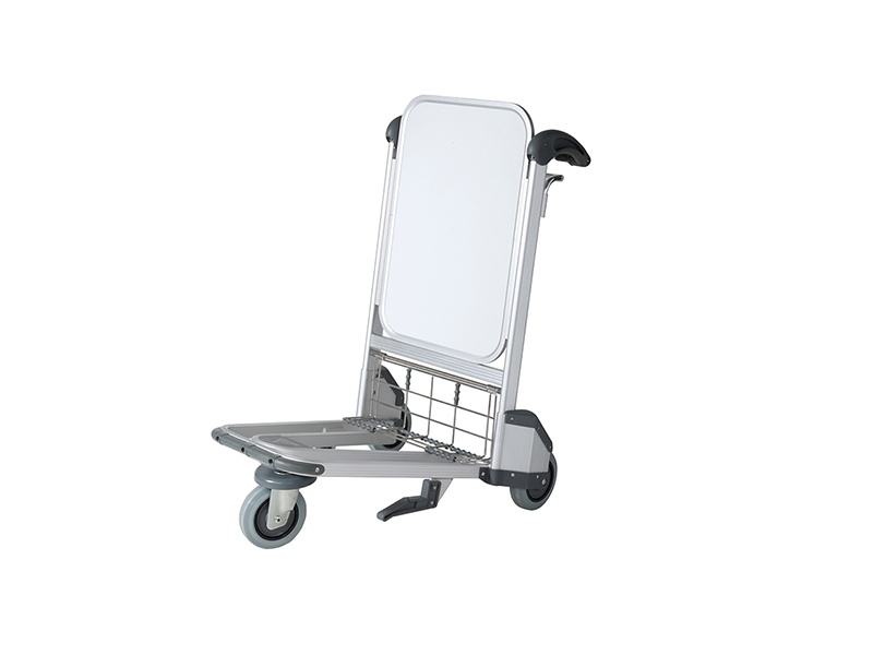 Large advertising board airport luggage trolley