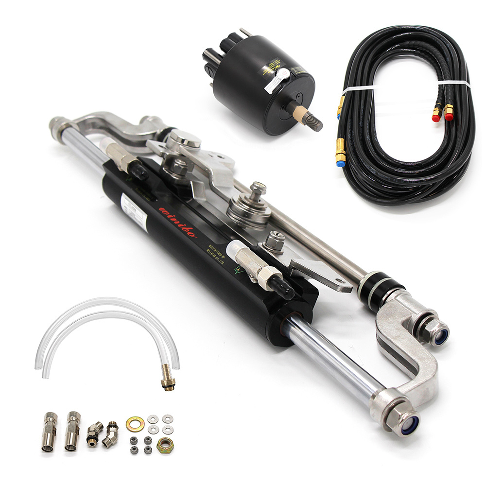 300HP Hydraulic Steering System For Outboard With Helm Pump Cylinder And Tubes ZA0350