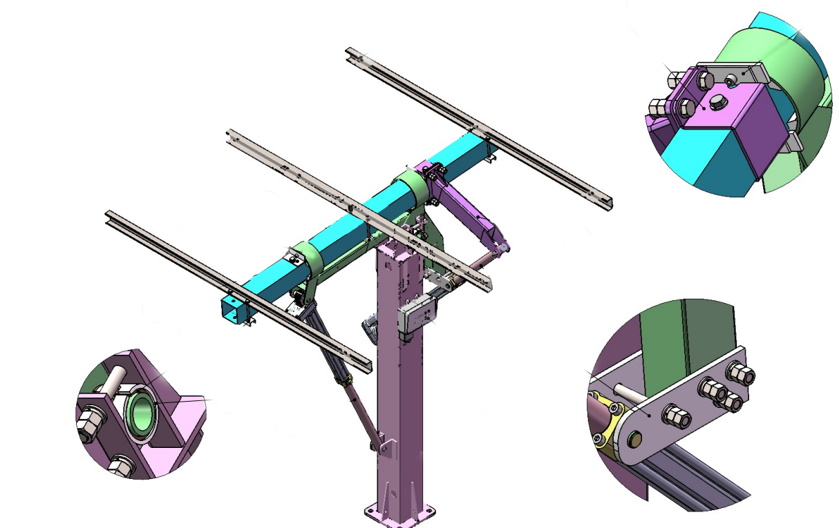 Semi-Auto Dual Axis SolarTracking Mount