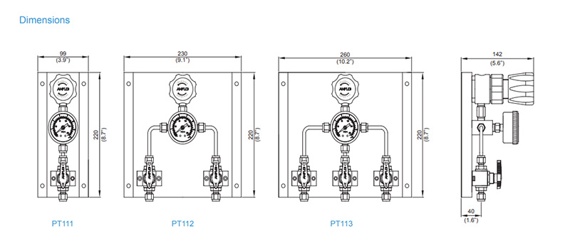 PT11 series terminal gas control panel
