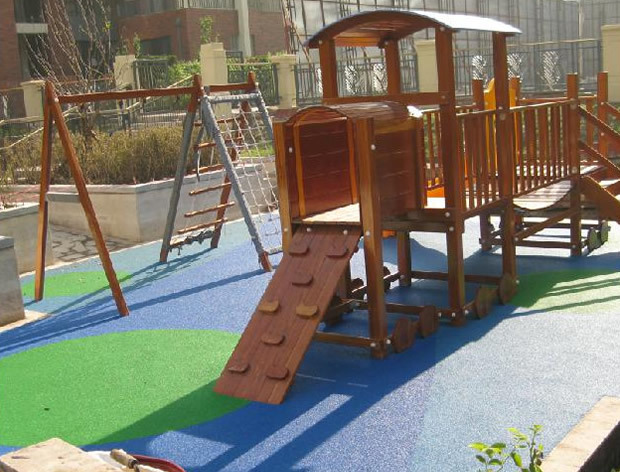 Rubberized playgrounds surface