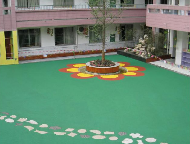 Rubberized playgrounds surfaces